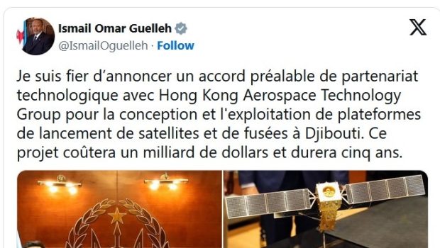 Djibouti : Les futures bases de lancement des fusées de Guelleh, seront-elles utilisées pour placer des armes de destruction massive dans l’espace extra-atmosphérique ?